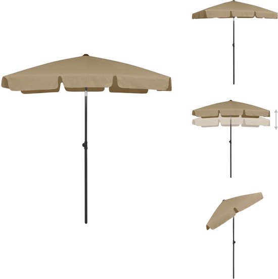 vidaXL Tuinparasol met Houten Paal Strandparasol Terrasparasol Parasol