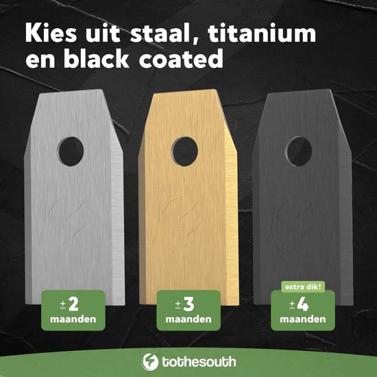 To the South® Robotmaaier Mesjes titanium geschikt voor Husqvarna Automower 535X AWD - 9 stuks van To the South — afbeelding 4