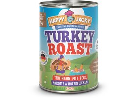 HAPPY JACKY Mono 6x410gD - Kalkoen met rijst, wortel & havervlokken