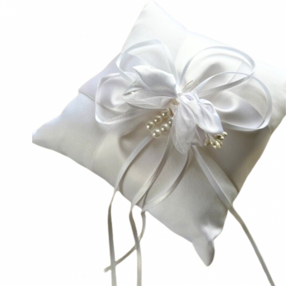 Ringenkussen- 15 x 15 cm- Wit - Charme Bijoux