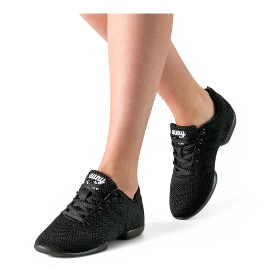 Baskets de danse Anna Kern Suny 120 Femme - Baskets Salsa - Baskets de Danse - Semelle fendue - Danse de salon, Salsa, Latin, Danse de salon, Jazz - SUNY - Zwart - 36