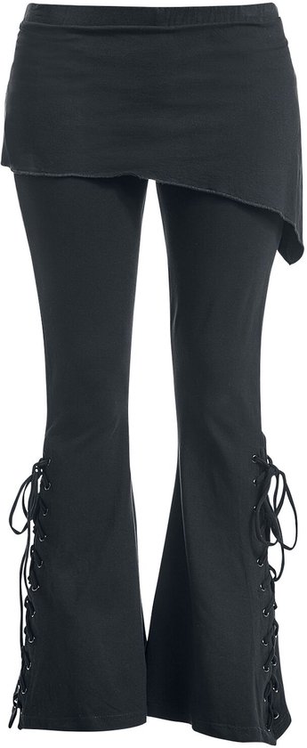 Gothicana Zwarte legging met bootcut en rokgedeelte - Dames - M