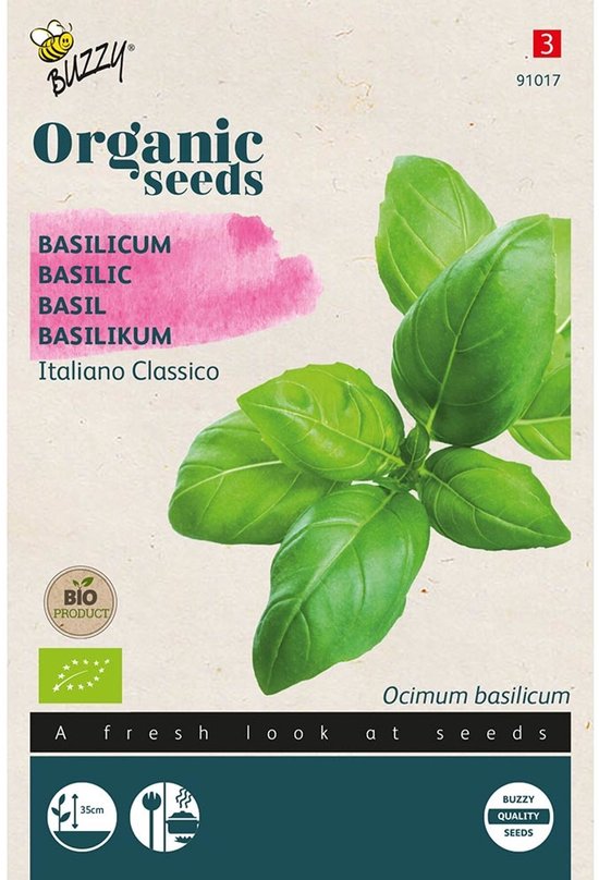 Biologische basilicum zaden