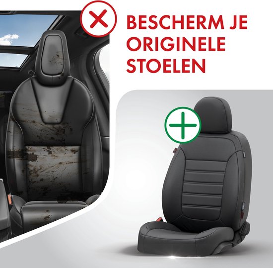 Housse de siège auto Robusto sur mesure pour VW T-Roc (A11) 07/2017-Aujourd'hui, 2 housses de siège simples pour sièges standards