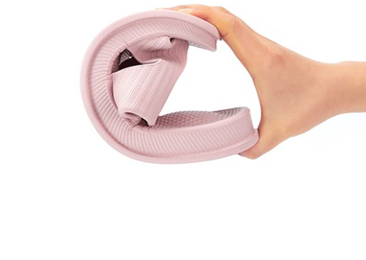 Senza Marchio CHDWEY Heren-slippers nen Couples Flat Slippers Zomer Slippers Sandalen Huishoudelijke Casual Bath Slip op Dia's met Pluwe Massage Dots(Schwarz)