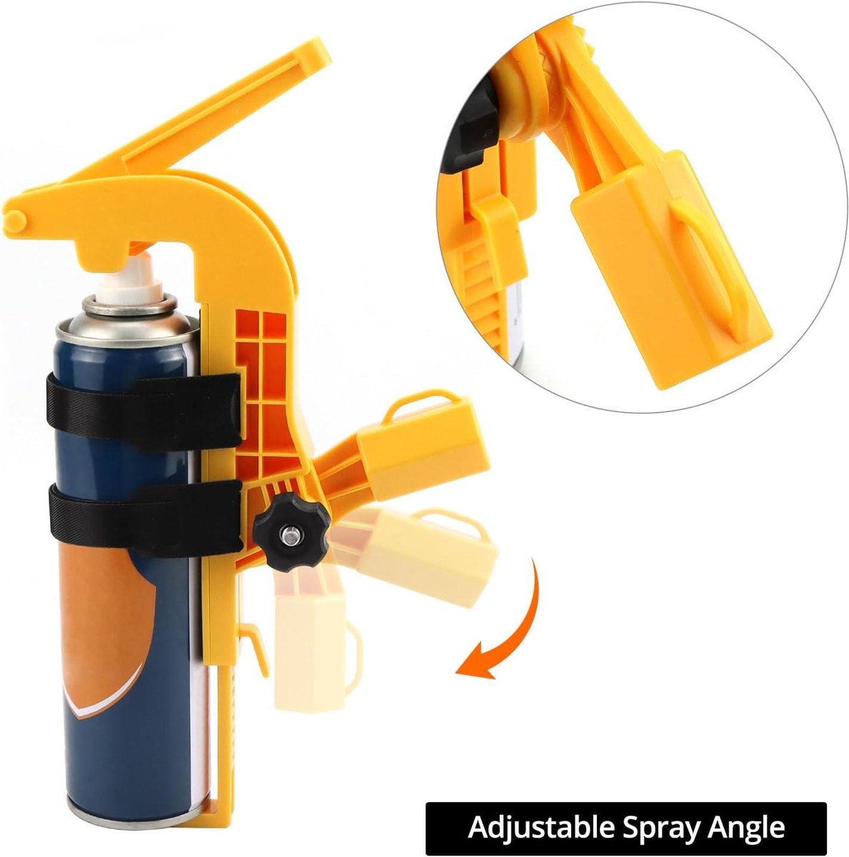 Spuitbus verlengstangen, adapter, spuitbus-houder, spuitbusadapter voor spuitbussen en poederstofkap, instelbare hoek spuitbus-verlenging