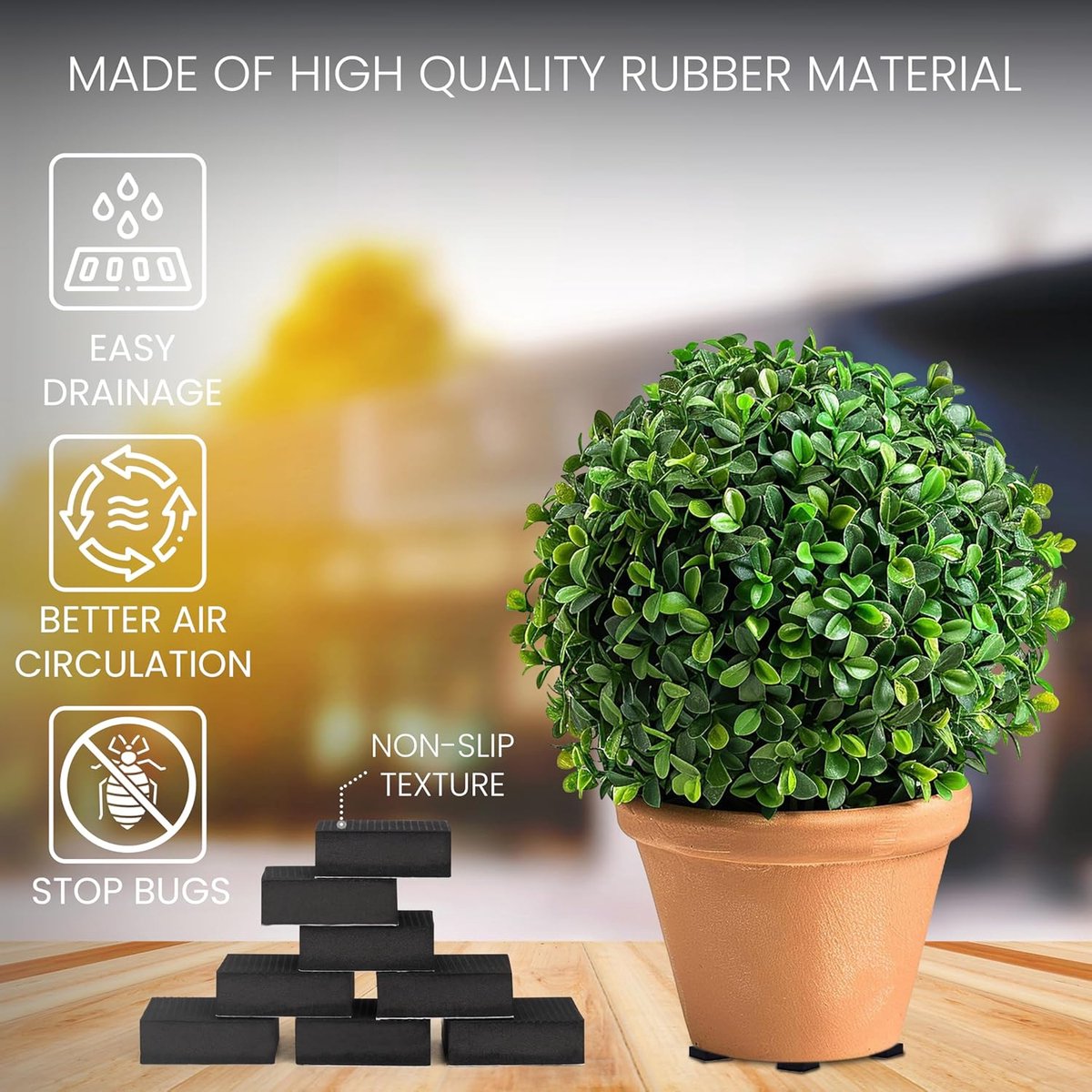 Lot De 24 Pieds De Pot De Fleurs Invisibles Pour Plantes D'extérieur