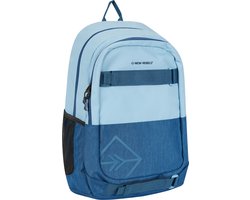 New Rebels Otis - Sanford Rugtas 20L | Waterafstotend | Laptopvak 15.6 | Reflecterende Strepen | Ruime Compartimenten | Duurzaam waterafstotend polyester | Zachtblauw
