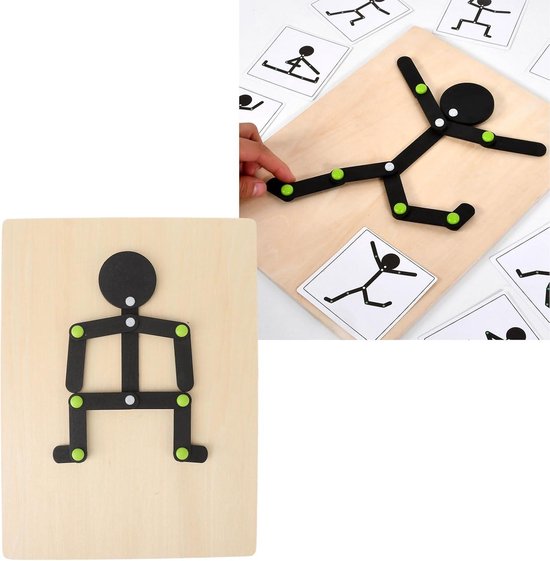 Vierkant puzzelblok - Duurzaam houten speelgoed