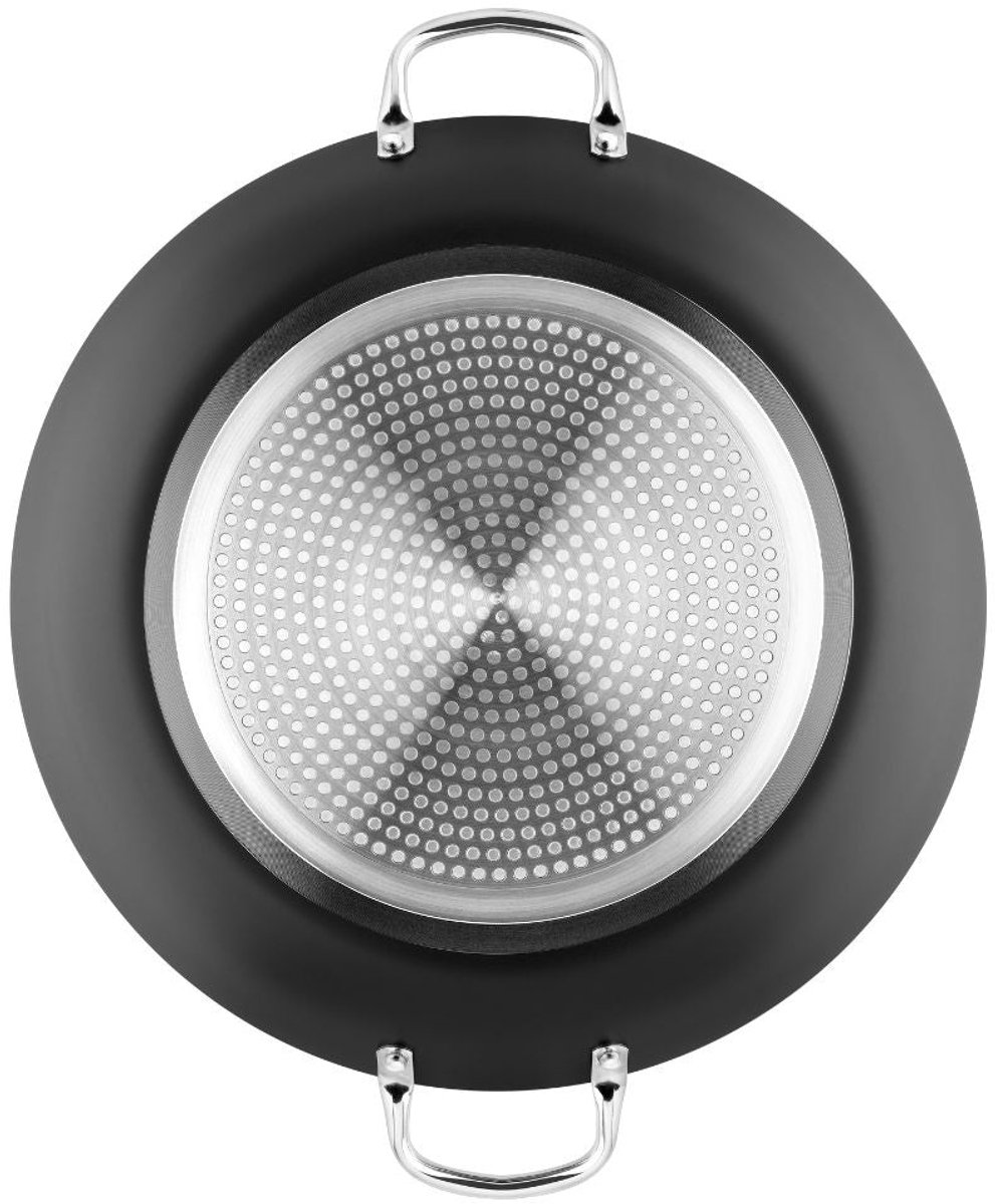 MONIX Resistent Plus | Aluminium paellapan van 38 cm met antiaanbaklaag, geschikt voor alle soorten fornuizen, inclusief inductie
