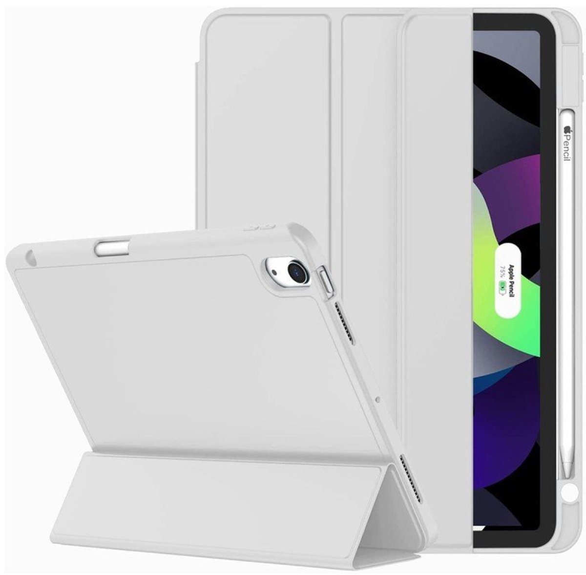 Mobiq - Flexibele Trifold Hoes geschikt voor iPad Air 11 inch (2025) - grijs