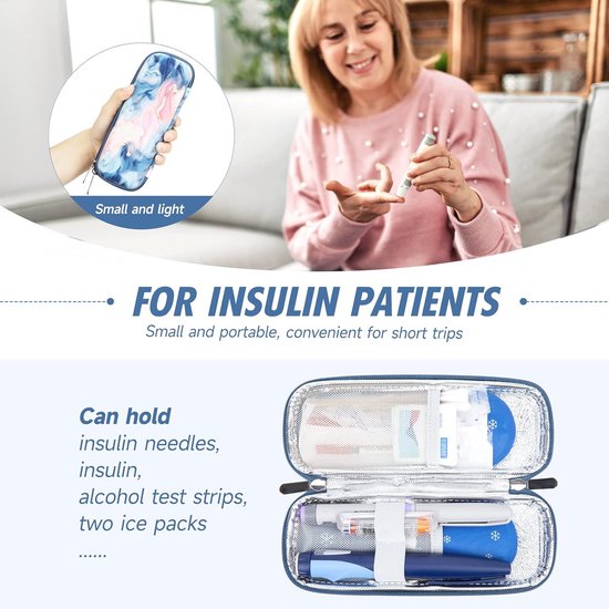 Insuline koeltas voor diabetici - Draagbare etui voor insulinepen en medicijnen — afbeelding 2