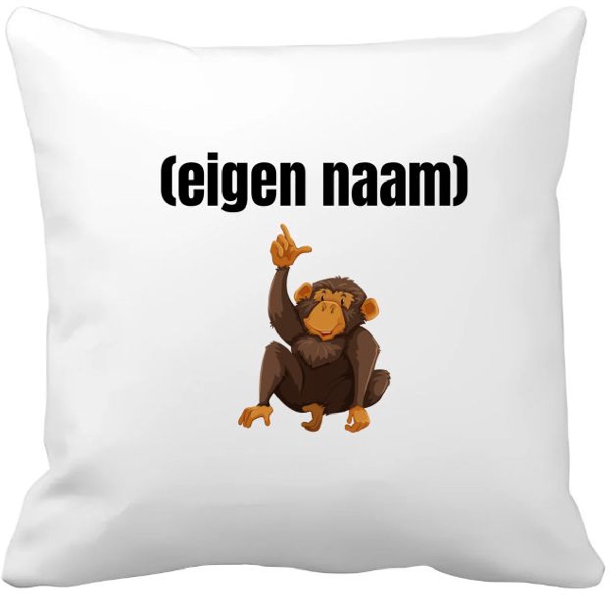 Akyol aap met eigen naam Kussen hoes - Aap - apen liefhebbers - leuk cadeau voor iemand die houdt van apen - cadeau - kado - 40 bij 40 cm Multicolor