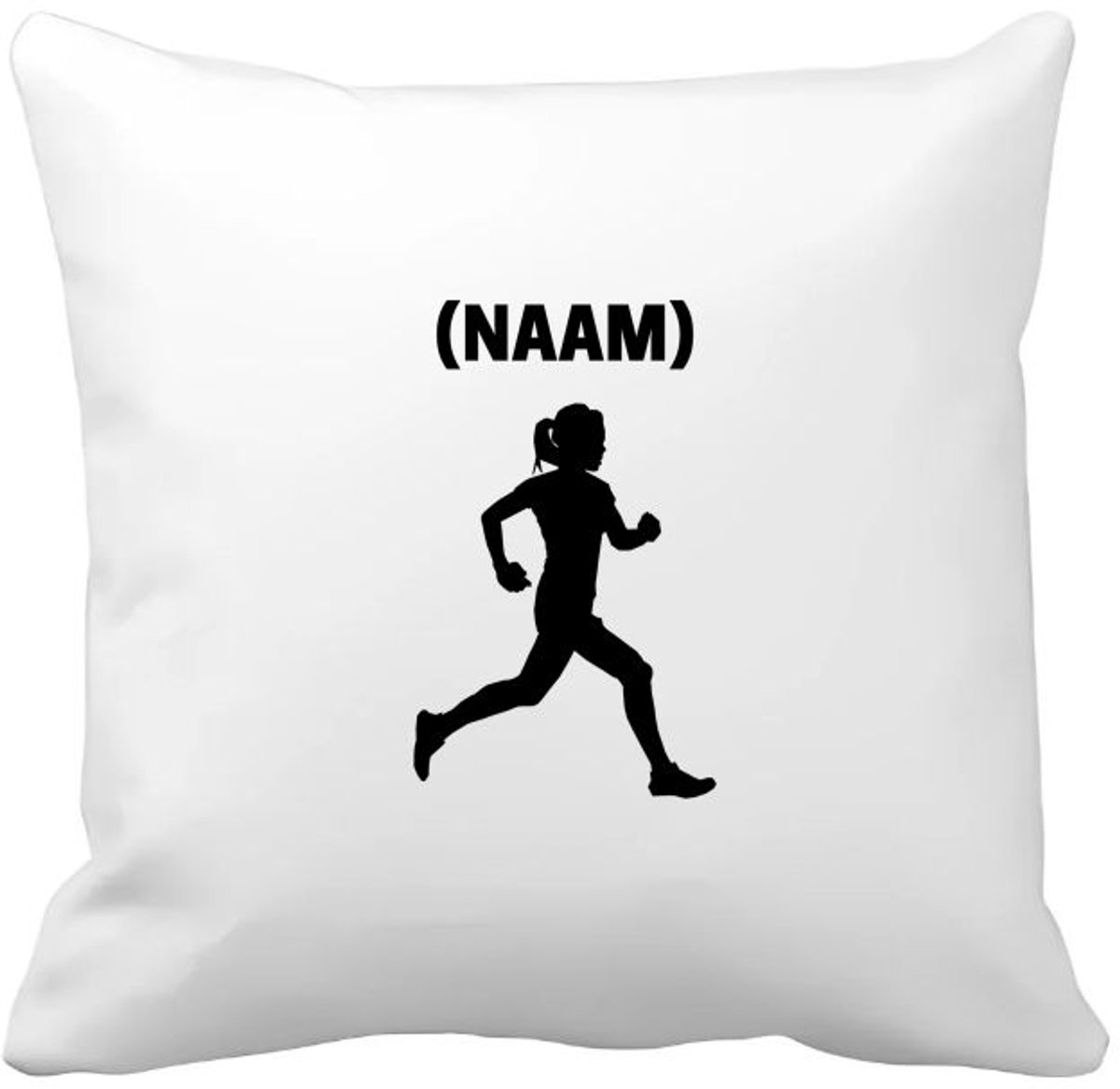 Akyol hardloop met eigen naam Kussen hoes - Hardlopen - hardloopster - sport - 40 bij 40 cm Multicolor