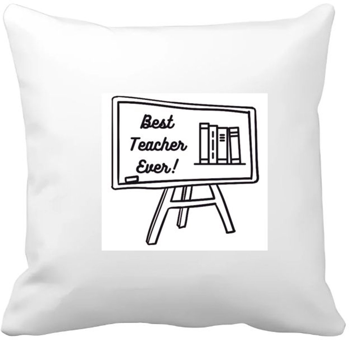 Akyol best teacher ever Kussen hoes - Juf - meester - juf en meester - 40 bij 40 cm Multicolor