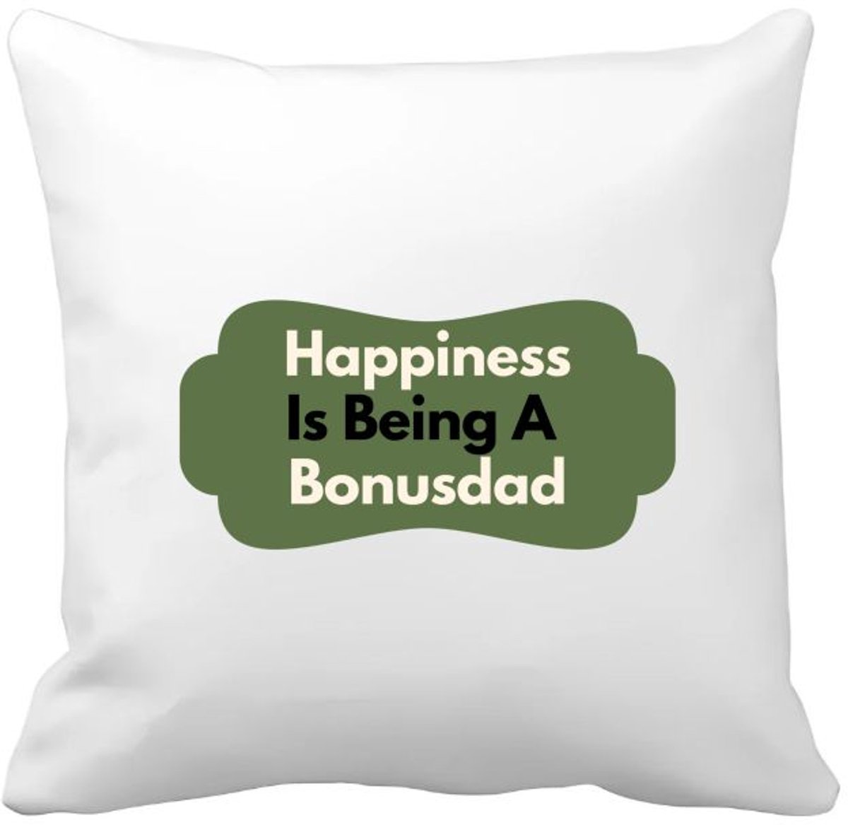 Akyol happiness is being a bonusdad Kussen hoes - Papa - de liefste bonusvader - vader cadeautjes - vaderdag - verjaardag - geschenk - kado - 40 bij 40 cm Multicolor