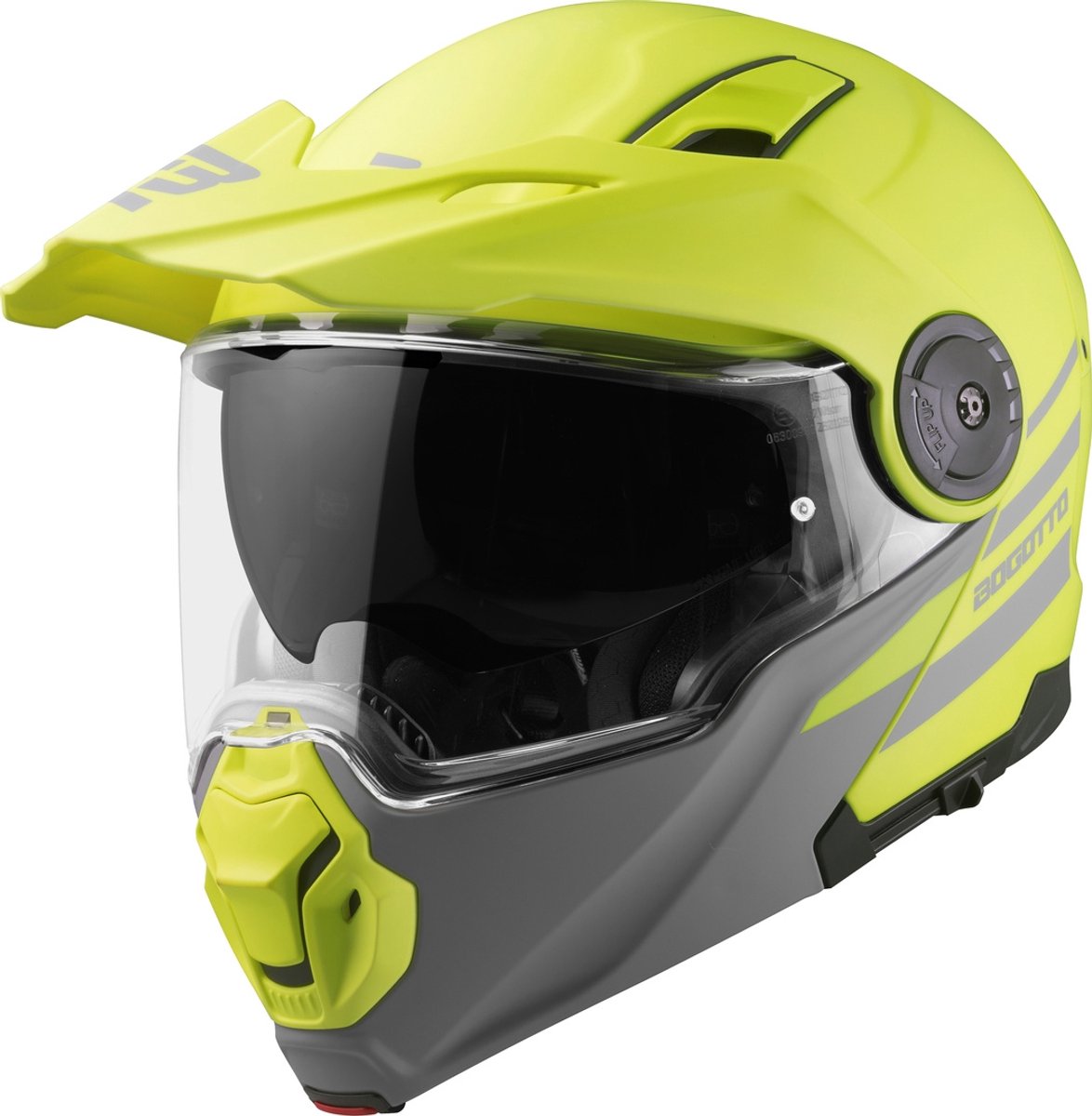 Bogotto FG-102 Duo Geel Fiberglas Systeemhelm - Maat XXL - Helm