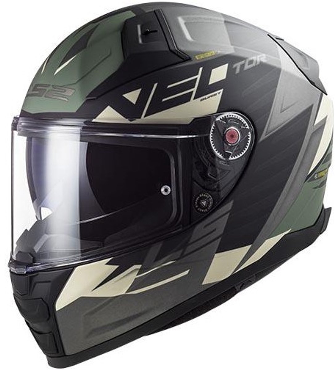 LS2 Ff811 Vector Ii Absolute M.Black Silver XXS - Maat XXS - Helm