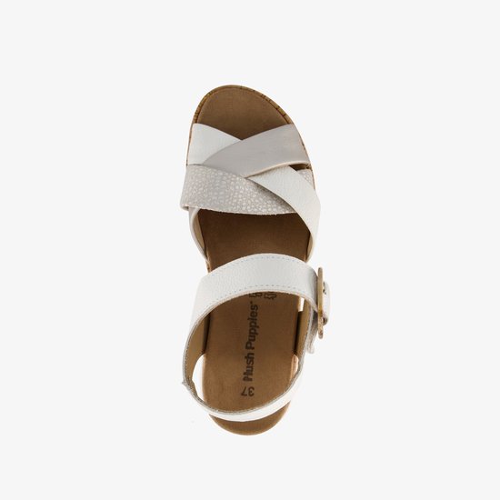 Sandales femme en cuir Hush Puppies blanc - Taille 38 - Semelle amovible