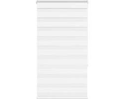 vidaXL - Zebra - rolgordijn - 75x150 - cm - stofbreedte - 70,9 - cm - polyester - wit