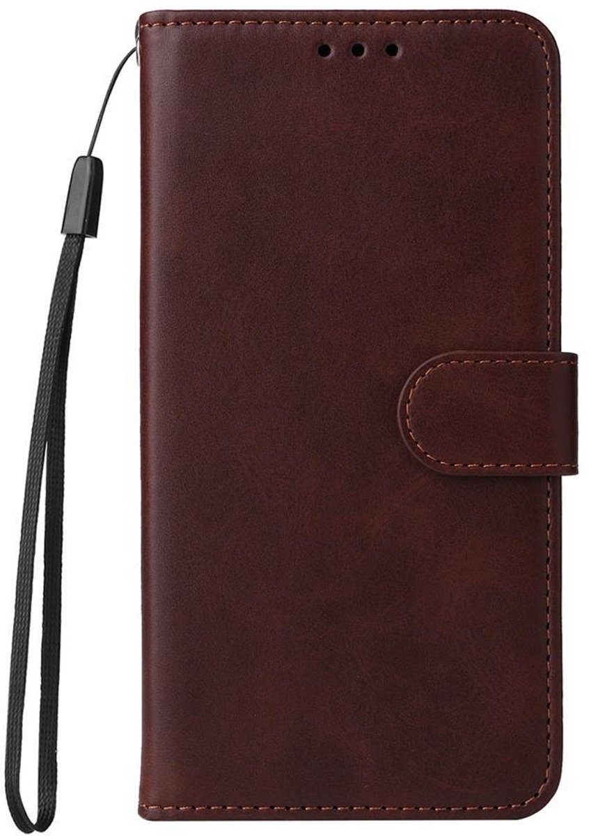 Mobigear Telefoonhoesje geschikt voor Samsung Galaxy A56 Hoesje | Mobigear Wallet Bookcase Portemonnee | Pasjeshouder voor 3 Pasjes | Telefoonhoesje voor Pinpas / OV Kaart / Rijbewijs - Bruin