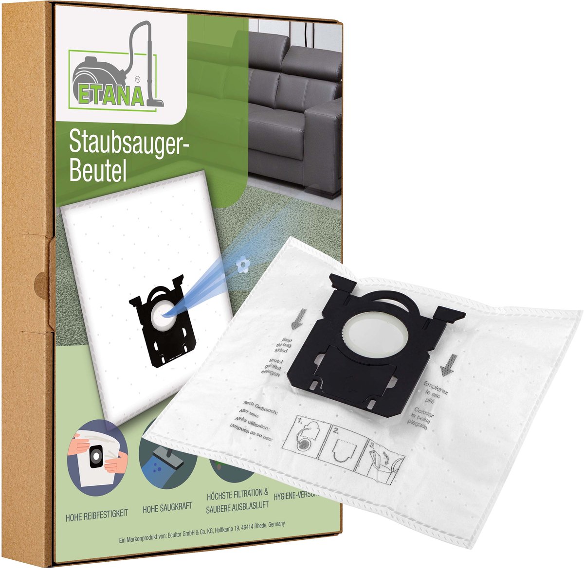 15x Etana stofzuigerzak geschikt voor AEG Jetmaxx Jet Maxx Dust & Gone - 15 stofzuigerzakken