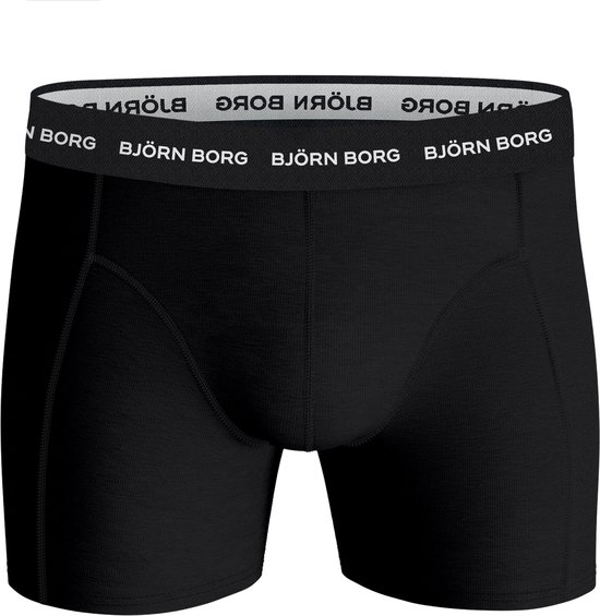 Björn Borg Cotton Stretch Boxershort Heren Zwart/Groen - 3 stuks - Heren onderbroeken - Katoenen Boxer