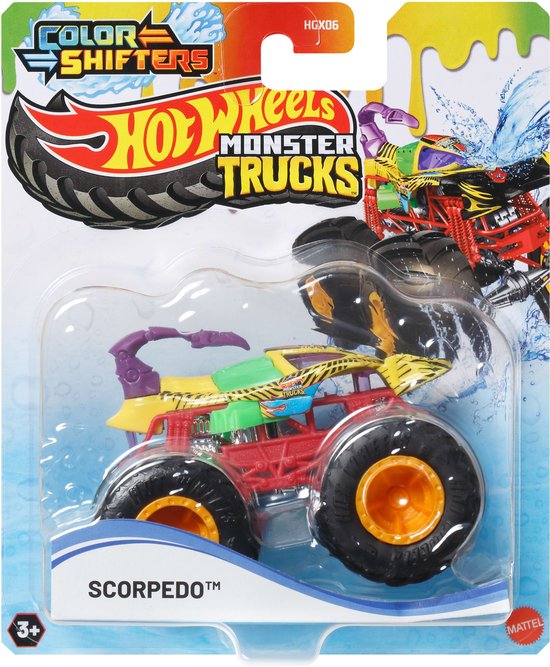 Hot Wheels Color Shifters Monster Trucks SCORPEDO Vehicle, Monstertruck, 3 jaar, Metaal, Meerkleurig