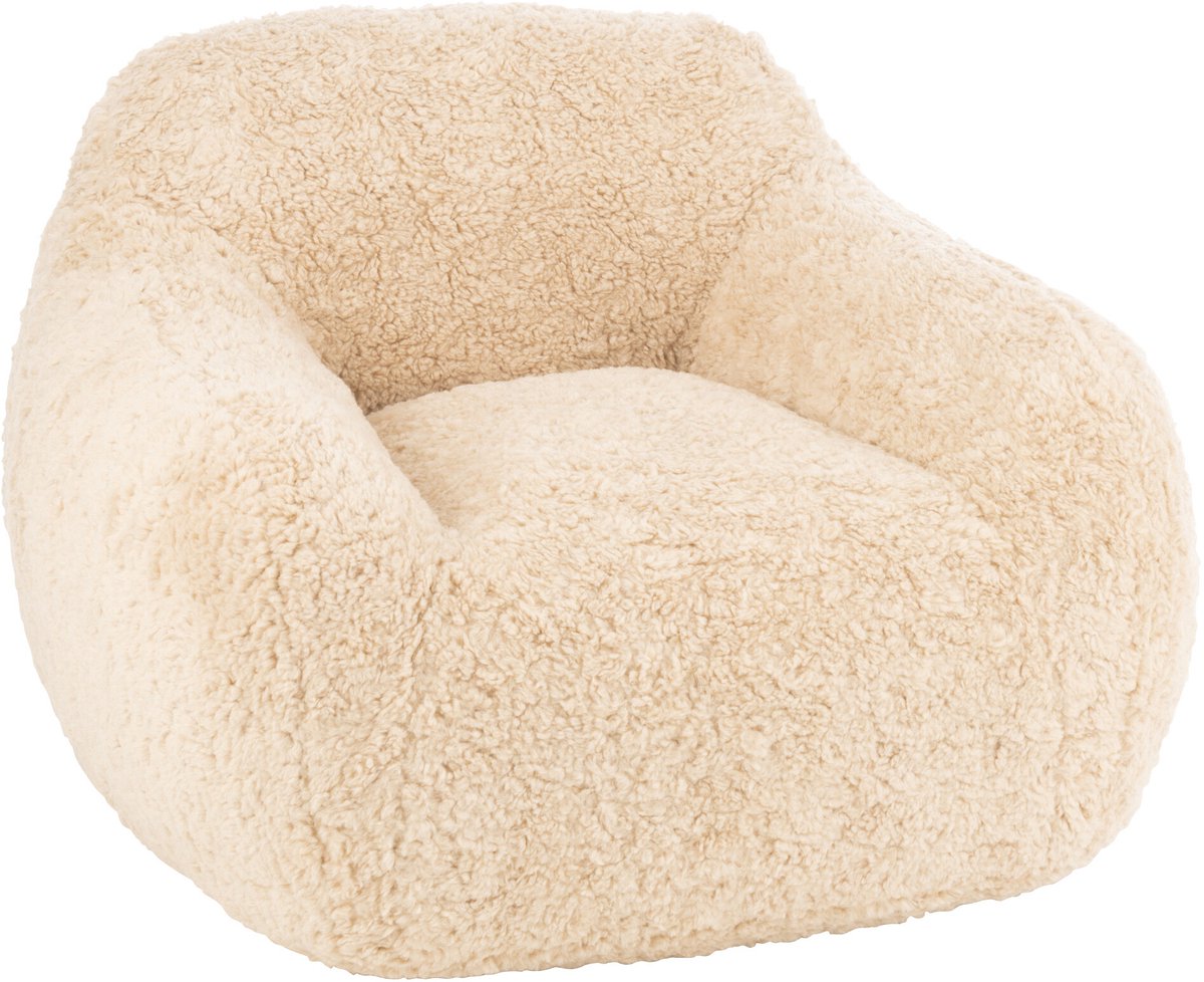 J-Line sofa Shearl - polyester creme small