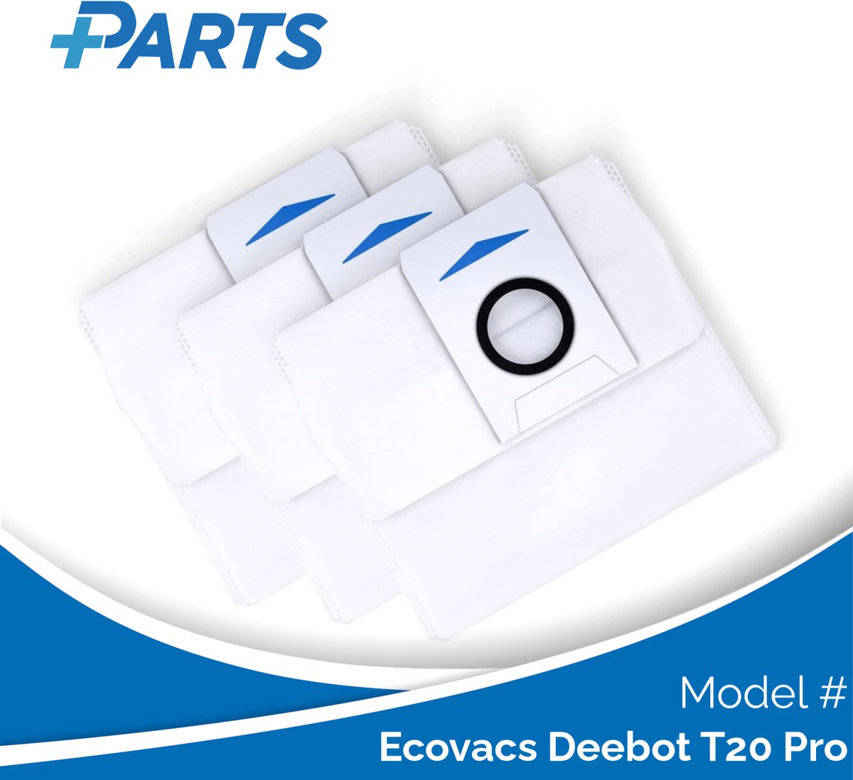 Ecovacs Deebot T20 Pro Stofzakken (3 Stuks, Plus.Parts® alternatief voor D-DB03-0003)