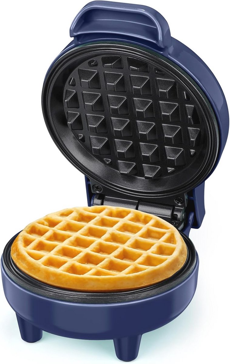 Mini Wafelijzer 550 W met Anti-aanbaklaag en Automatische Temperatuurinstelling - Compact Design
