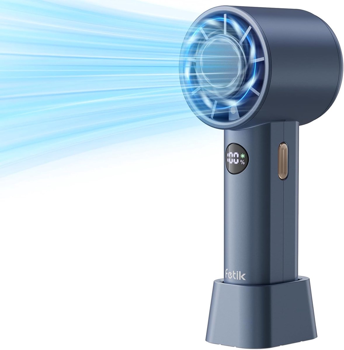 Draagbare Handventilator met Verstelbare Stand en Digitaal Display - Oplaadbaar met 3600mAh Batterij