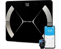 Weegschaal Slimme Weegschaal - Bluetooth Digital Weegschaal - Smart Body Analysis Scale met App - Meet BMI Gewicht Water Proteïne Botgewicht BMR - Zwart