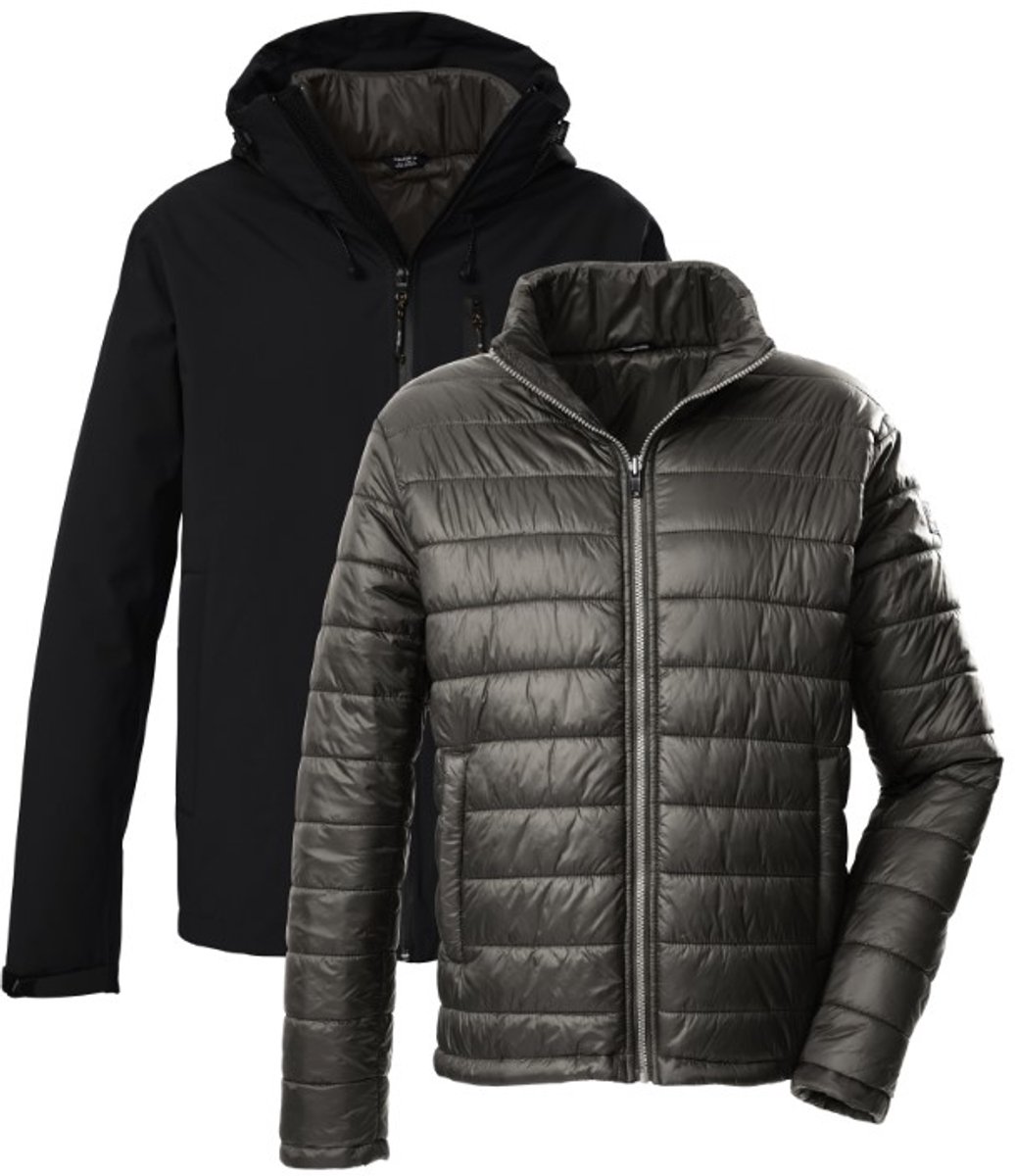 Killtec heren winterjas functioneel 3 in 1 43492 Zwart