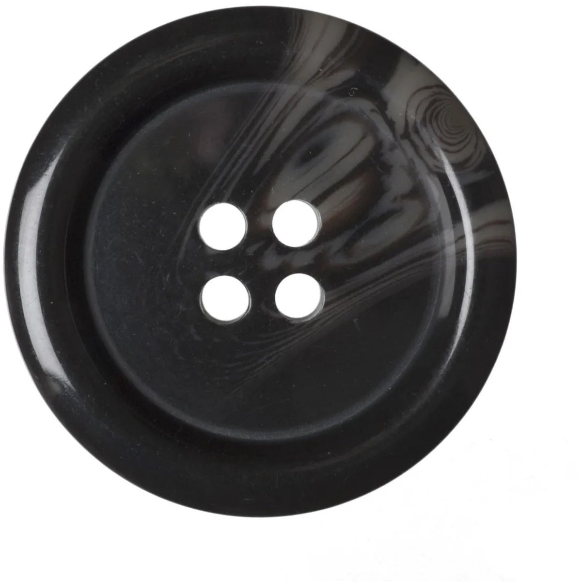 Kunststofknopen van kunsthoorn, rond, 15 mm, met 4 gaten, ideaal voor jassen, jacks, vesten, bruin, 12 stuks (24 l)