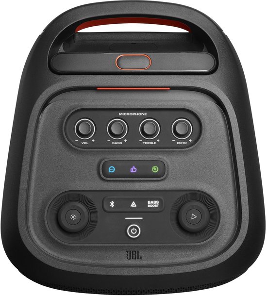 JBL Partybox Stage 320 - Draadloze Bluetooth Party Speaker - Op Wielen - Uitschuifbare Hangreep - LED verlichting - 18 uur - Spatwaterdicht - Zwart — afbeelding 3