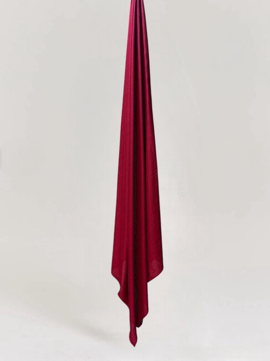 Cotton Hijaab XXL - Bordeaux - Rood - Sjaal - Sjawl - Turban - Katoen - Dames Hoofddoek - Islamitisch Hoofddeksel - 210cm x 110cm
