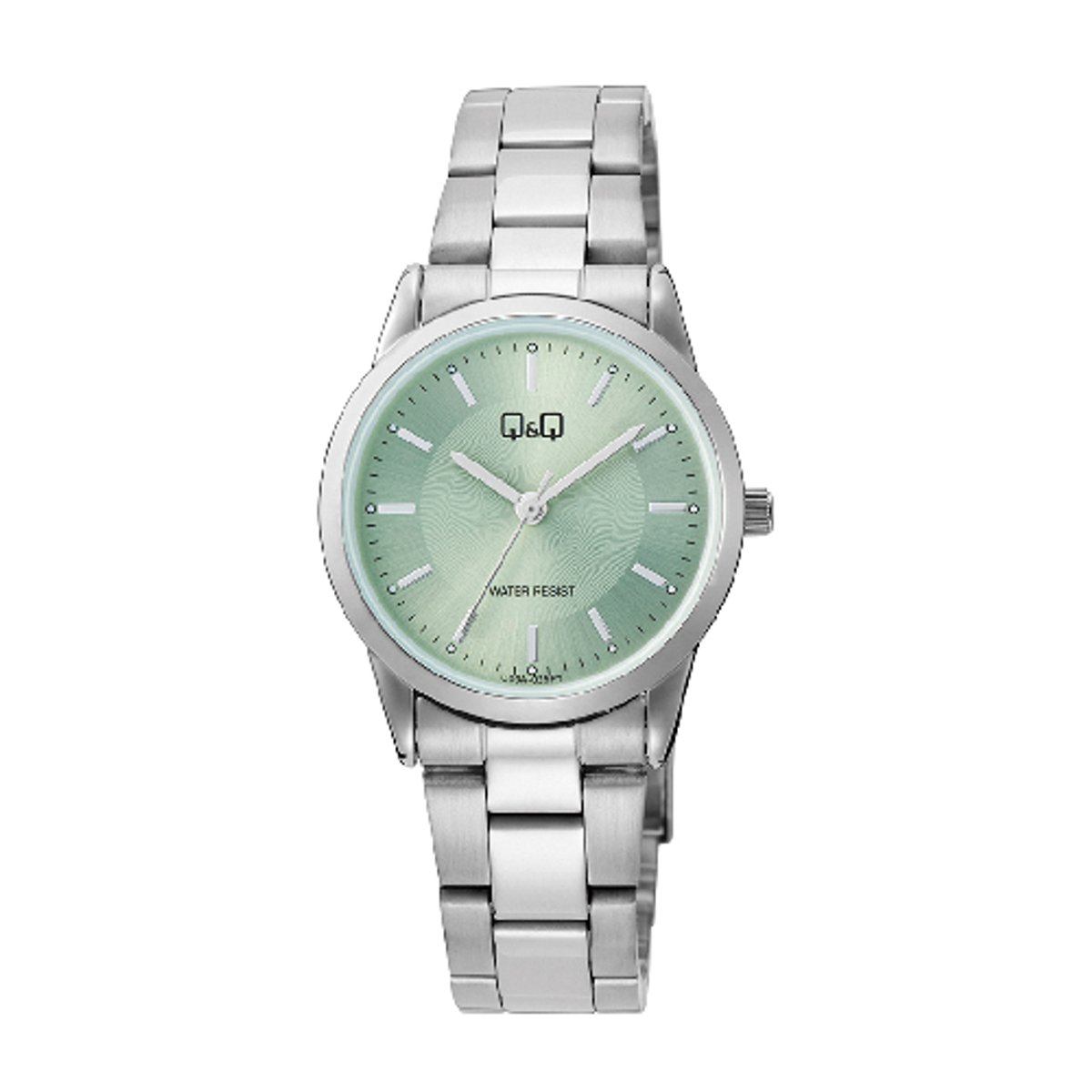 QQ-model c09a-025py-dameshorloge-diameter 30 mm-lichtgroene wijzerplaat-3 atm waterdicht-