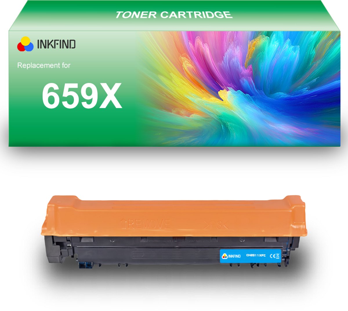 INKFIND 659X (W2011X) Cyaan tonercartridge compatibel met HP 659X (W2011X) Cyaan toner cartridge - 1-pack Cyaan