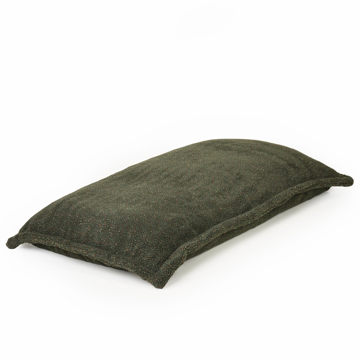 Drop & Sit - zitzak/zitkussen - sfeervolle fijne teddy - gespikkeld - donkergroen - 100 X 150 cm - extra comfortabel en zacht