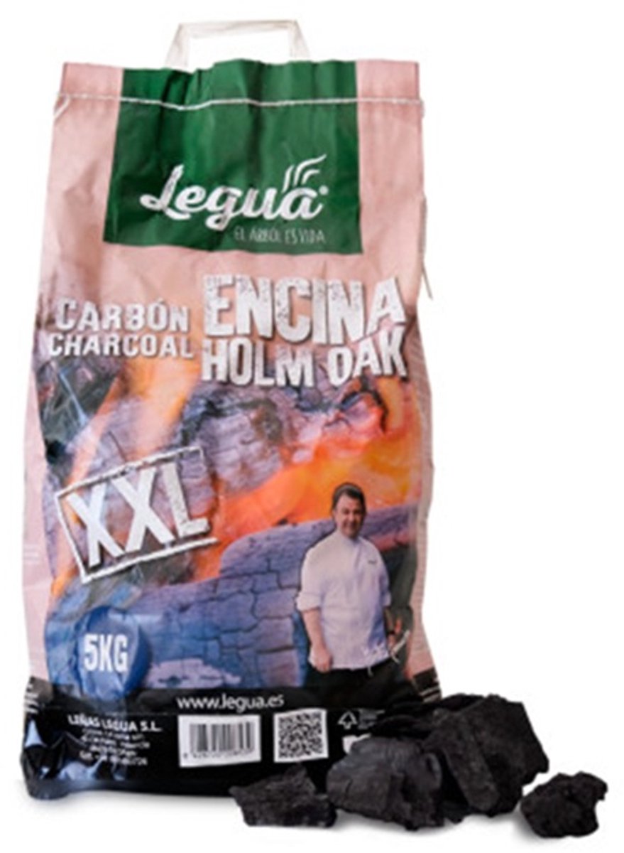 Legua Houtskool Steeneik XXL – 5kg – 100% Natuurlijk & Duurzaam – Premium BBQ Kwaliteit