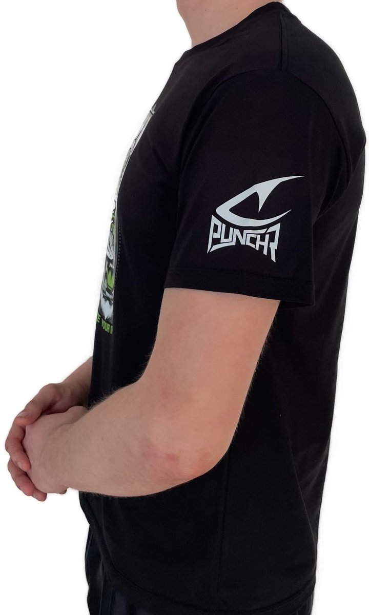 PunchR™ Dominate Tiger T-Shirt Katoen Zwart Groen - XXXL