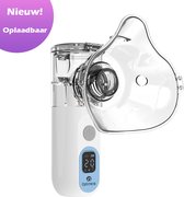 OPTIMERA® - Aerosoltoestel - PRO - Inhalator – Nebulizer - Ultrasone Vernevelaar - Inhalatieapparaat voor Kinderen, Volwassenen & Baby’s - Oplaadbaar USB-C - Geen Batterijen Nodig - 2025 Model - Incl. 3 mondstukken
