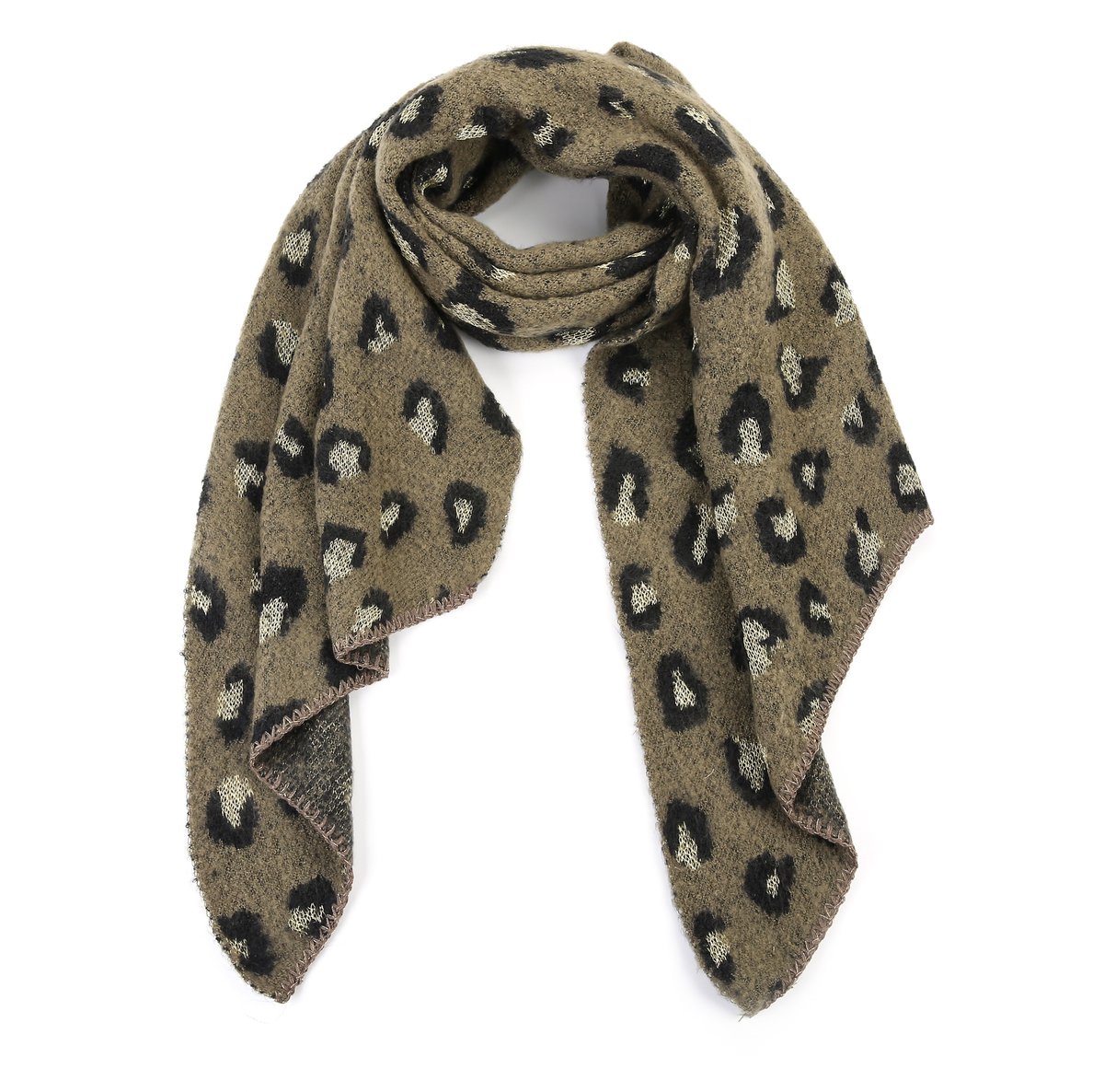 Sjaal | Luipaard | Army green