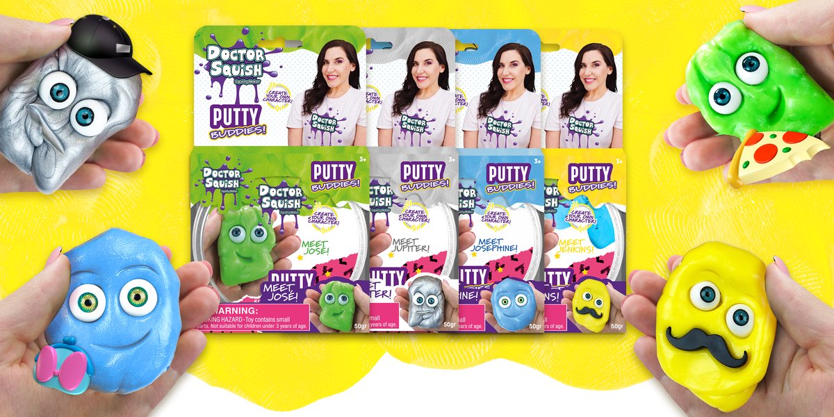 Doctor Squish- DIY - Light Blue, Silver, Yellow, Green