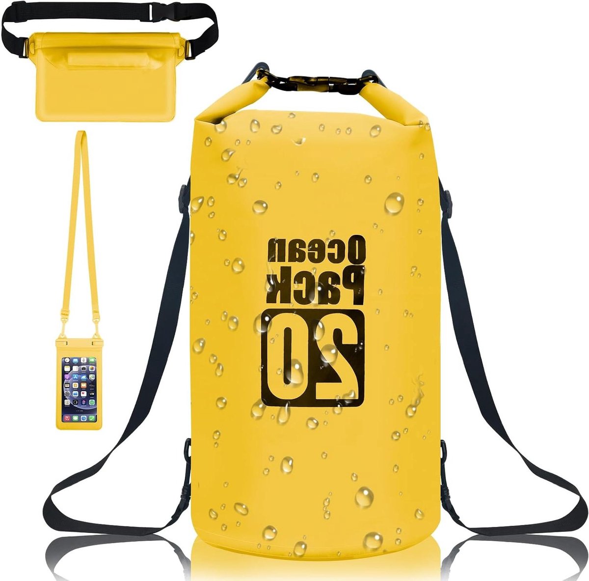 Waterdichte Tas 20L - Geel