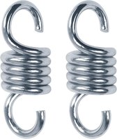 Ophangsysteem - 2 Stuks - Plafondhaak - Verende Ophanging - Hangstoel bevestigingsmaterialen - Voor Hangstoel, Schommelstoel, Bokszak - Staal - Zilver - 10.8*4 cm - Draagvermogen 450 kg
