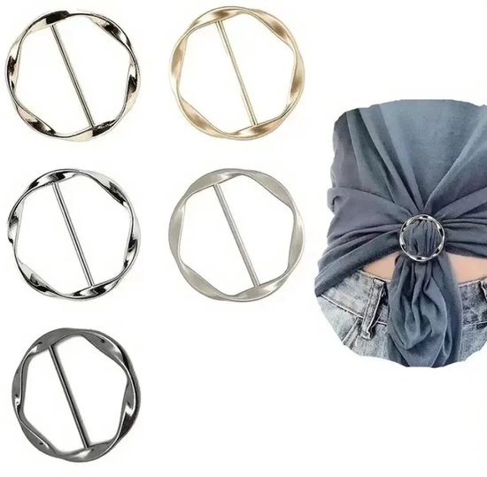 Foto: Actie4you 5 delige metalen sjaal t shirt clips kleding clips sjaal clip taille versmaller bovenkleding kleding gesp 5 kleuren