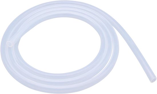 Uxney Siliconen slang, transparante rubberen slang voor huishouden, drinkwater, industrie, 4 mm ID x 7 mm OD, 1,5 mm wanddikte, 2 meter lang