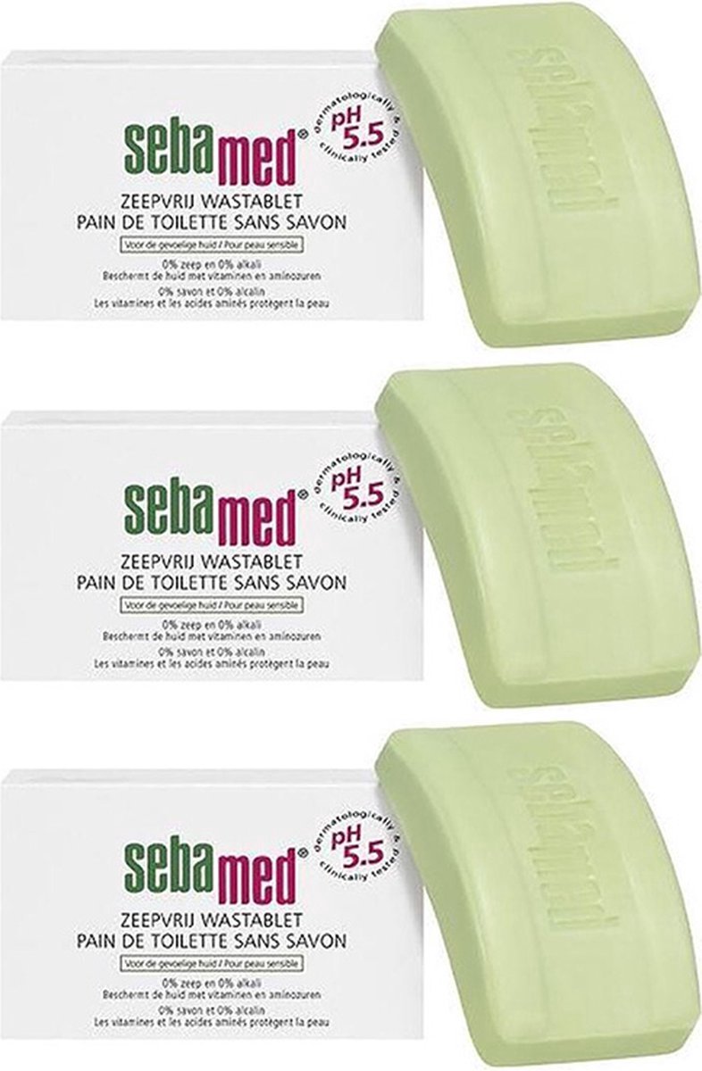 3x Sebamed Wastablet zeepvrij (150 gr)